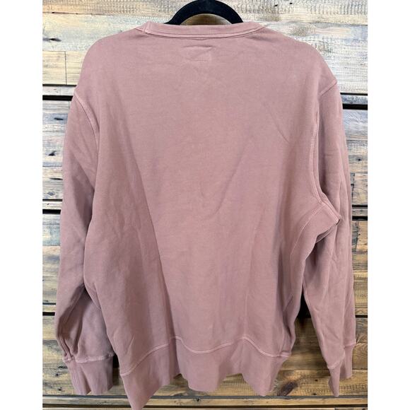 AE77 Sweatshirt Mens Large Brown Crewneck Pullover A.Eagle 100% Cotton USA New - Picture 2 of 7